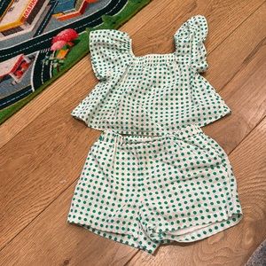 Toodler linen flutter sleeve matching set by GAP